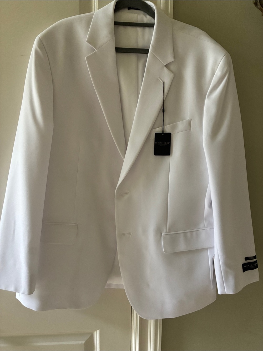 Pronto Uomo White Single-Breasted Blazer